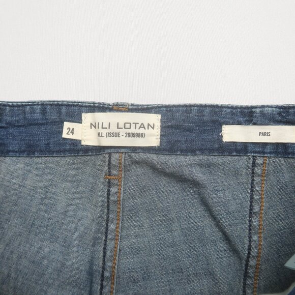 Nili Lotan Paris Drop Crotch Jeans in Studio Wash Size 24 - Picture 8 of 14